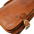 The Floto Piazza leather messenger bag is a men's casual bag that is handcrafted in Italy. This is the Piazza Messenger in Tobacco Brown 3